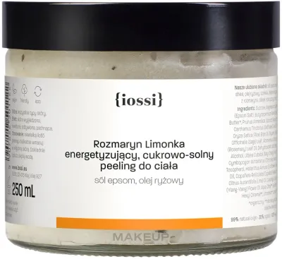 Скраб для тела сахарный Iossi Body Scrub с рисовым маслом, розмарин и лайм, 250 мл