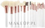 Набор кистей для макияжа Tools For Beauty 18 шт. бело-золотой — фото 1