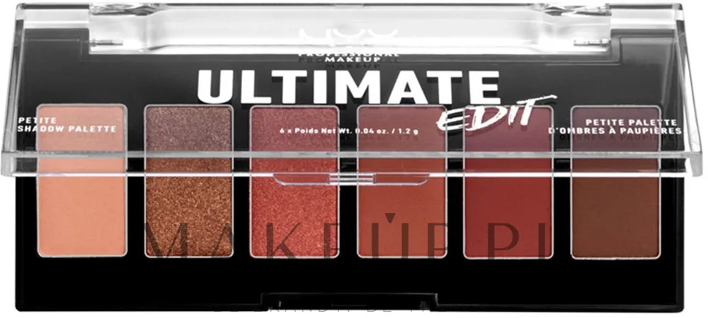 Палетка теней для век NYX Professional Makeup Ultimate Edit Petite Shadow Palette, оттенок Warm Neutrals