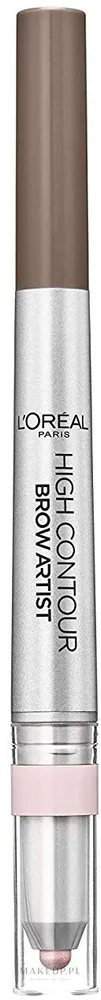 Карандаш и хайлайтер для бровей 2 в 1 L'Oreal Paris High Contour Brow Pencil и Highlighter Duo, не требует заточки, 12 г, оттенок 107 - Cool Brunette