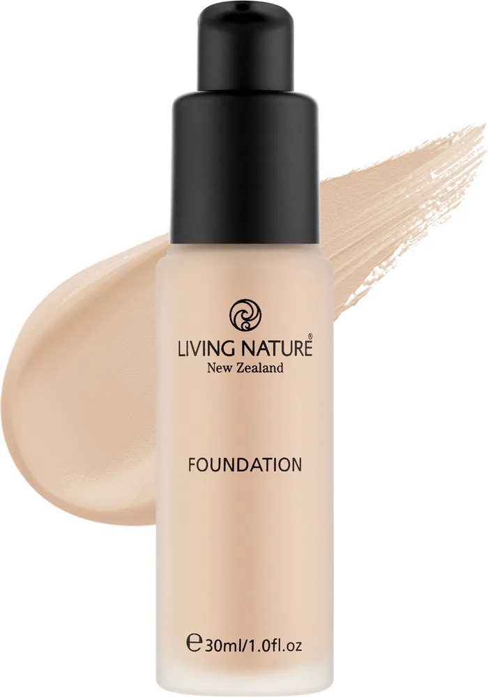 Тональная основа Living Nature Foundation натуральная, 30 мл, оттенок Pure Ivory