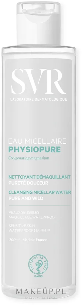 Мицеллярная вода SVR Physiopure с магнием для деликатного очищения лица, глаз и губ