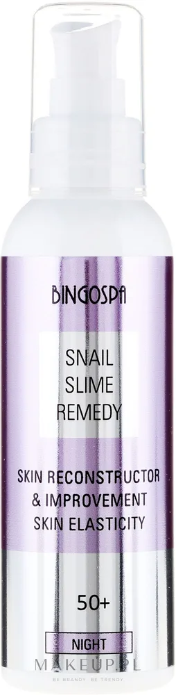 Крем для лица BingoSpa Snail Slime Remedy ночной с муцином улитки для зрелой кожи 50+ 135 г