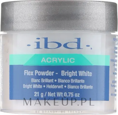 Акриловая пудра белая IBD Spa Flex Powder Bright White, для наращивания ногтей, 21 г