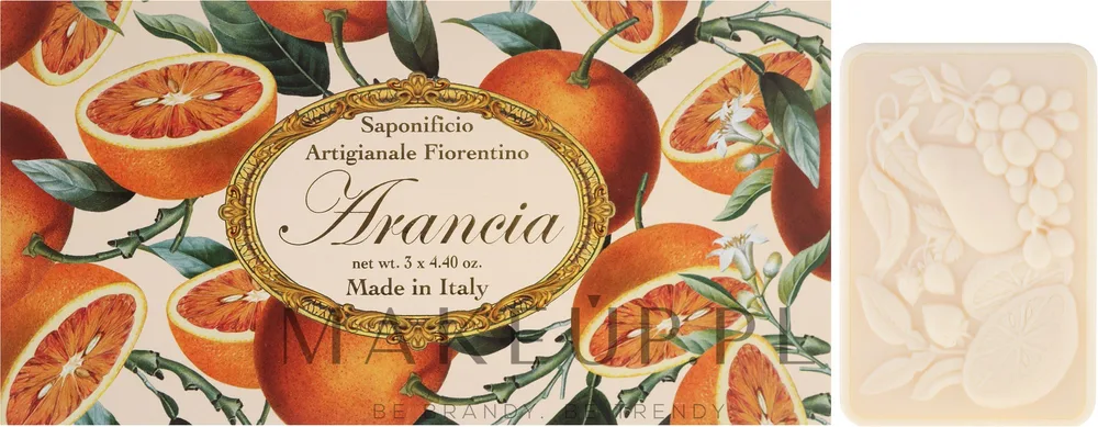 Набор мыла Saponificio Artigianale Fiorentino Orange с ароматом апельсина, 3 x 125 г