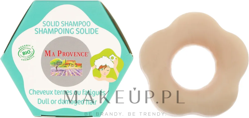 Твёрдый органический шампунь Ma Provence для тусклых, уставших волос, 85 г