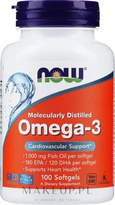 БАД Now Foods / Omega-3 1000 мг, рыбий жир, 180 EPA/120 DHA, 90-500 шт, 100 шт