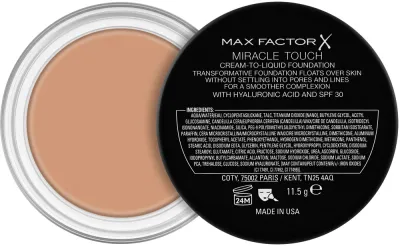 Тональный крем Max Factor Miracle Touch Skin Perfecting выравнивающий SPF 30, 11.5 г