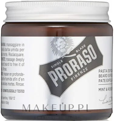 Паста-пилинг для бороды Proraso Mint Rosemary для лица и бороды, 100 мл