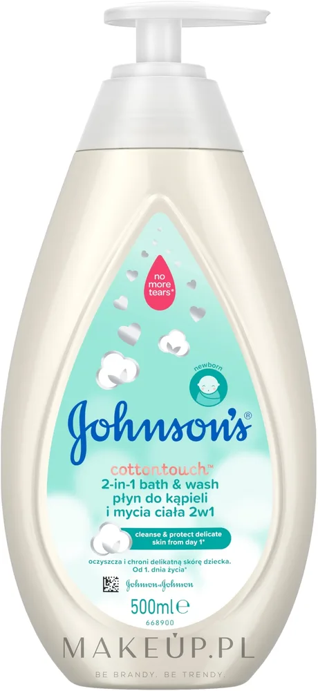 Жидкость для купания и мытья тела 2 в 1 для детей с 1-го дня жизни Johnson's Baby CottonTouch, 500 мл