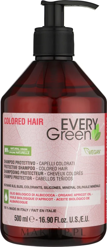 Шампунь EveryGreen Colored Hair Restorative для окрашенных волос, без парабенов, 500 мл