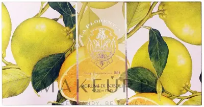 La Florentina Agrumi Di Boboli мыло для рук Цитрусы садов Боболи набор 3 x 150 г, твёрдое мыло с маслом ши, подарочный набор