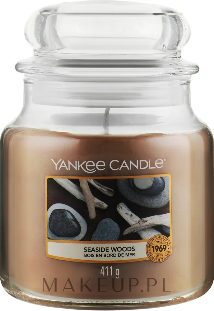 Свеча ароматическая Yankee Candle Seaside Woods в банке, древесно-цитрусовая, 104 г или, 104 г / 623 г