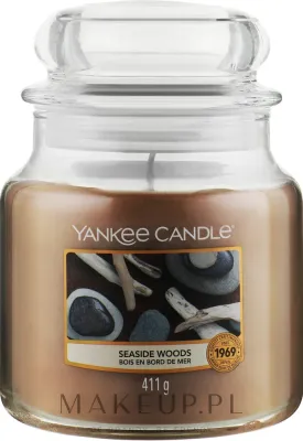 Свеча ароматическая Yankee Candle Seaside Woods в банке, древесно-цитрусовая, 104 г или, 104 г