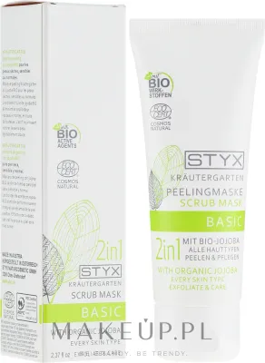 Пилинг-маска для лица с органическим маслом жожоба Styx Naturcosmetic 2 in 1 Scrub Mask With Organic Jojoba, 70 мл
