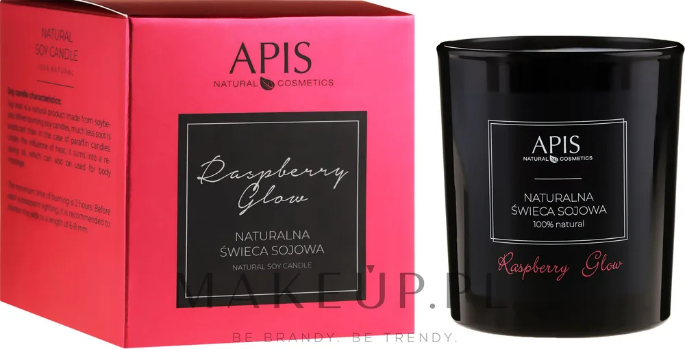 APIS Professional APIS Professional Raspberry Glow Soy Candle - Соевая ароматическая свеча Raspberry Glow, 220 г