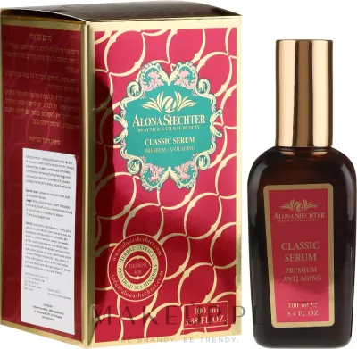 Сыворотка для лица Alona Shechter Classic антивозрастная с солью Мёртвого моря и маслом энотеры 100 мл