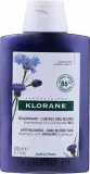 Шампунь против желтизны Klorane Anti-Yellowing Shampoo with Centaury для седых и светлых волос, с васильком, 400 мл — фото 1