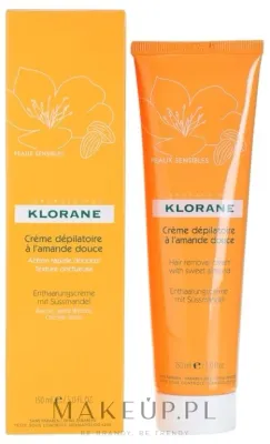 Крем для депиляции Klorane Hair Removal Cream с маслом сладкого миндаля, для чувствительной кожи, 150 мл