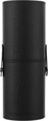 Туба для хранения кистей Lussoni Makeup Brush Tube Holder из экокожи, чёрная, на 10-18 кистей, 1 шт