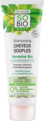 Шампунь очищающий с вербеной и лимонным маслом So'Bio Etic Shampoo With Verbena Lemon Oil, 200 мл