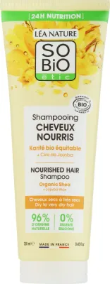 Шампунь для волос So'Bio Etic Nourishing Shampoo with Argan Ceramide и Shea Butter питательный, с кератином