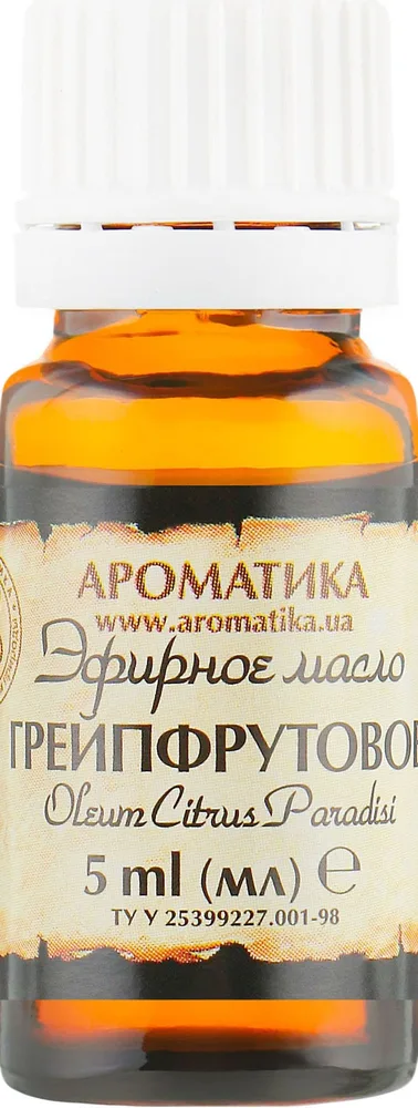 Эфирное масло грейпфрута Aromatika 100% натуральное, для ароматерапии и массажа, 10 мл