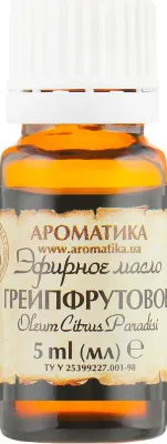 Эфирное масло грейпфрута Aromatika 100% натуральное, для ароматерапии и массажа, 10 мл