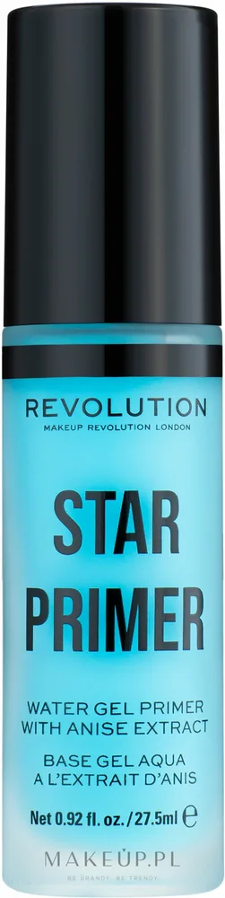База под макияж Makeup Revolution Star Primer с лёгкой текстурой, выравнивающая тон, 27,5 мл