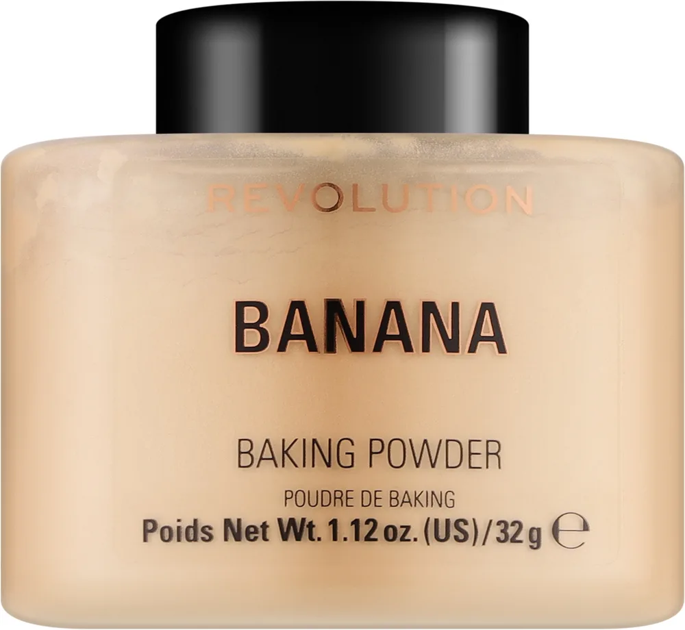 Пудра для лица Makeup Revolution Banana Baking Powder рассыпчатая, банановая, для бейкинга, 32 г
