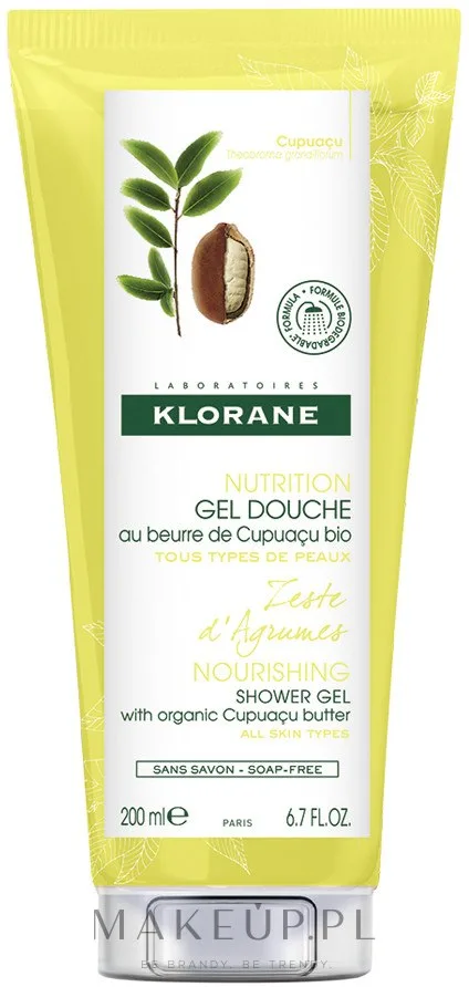 Питательный гель для душа Купуасу и цитрус Klorane Cupuacu Citrus Zest Nourishing Shower Gel, 200 мл