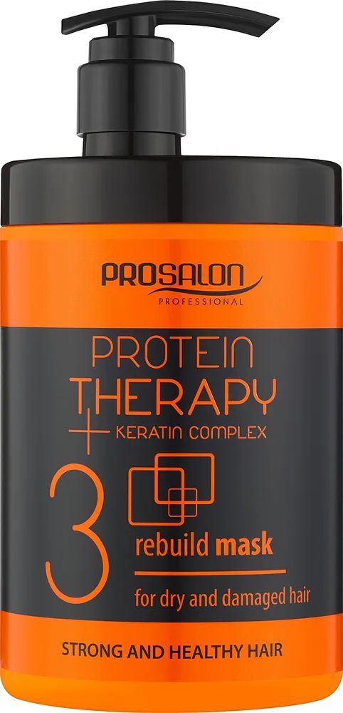 Маска для волос Prosalon Protein Therapy восстанавливающая, для сухих и повреждённых волос, протеины шёлка, кератин и алоэ, 1000 г