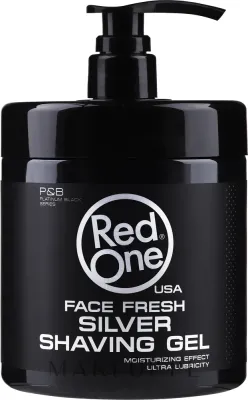 RedOne Red One Face Fresh Shaving Gel Silver - Гель для бритья Red One Face Fresh Silver для всех типов кожи, без кисти, 1000 мл