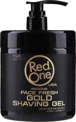 RedOne Red One Professional Men Face Fresh Shaving Gel Gold - Гель для бритья Red One Professional Men Face Fresh Gold прозрачный, для контурного бритья, 1000 мл