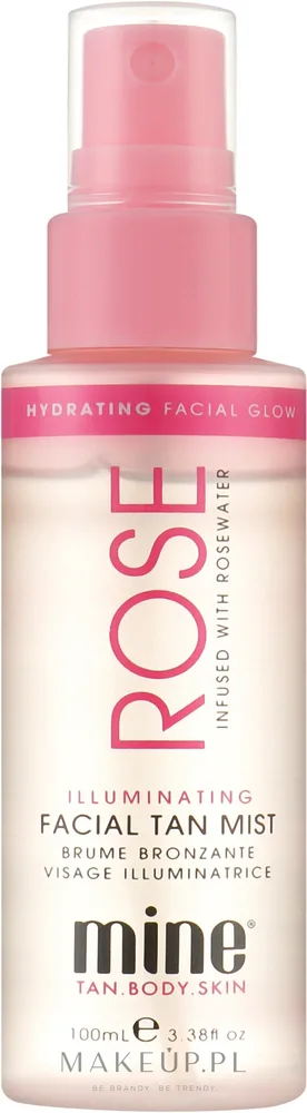 Спрей автозагарный MineTan Rose Water Facial Mist для лица, с розовой водой, 100 мл