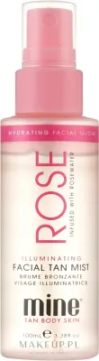 Спрей автозагарный MineTan Rose Water Facial Mist для лица, с розовой водой, 100 мл