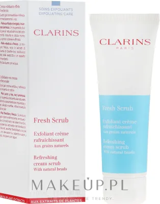 Clarins Fresh Cream Scrub скраб-крем для лица освежающий 50 мл, кремовый пилинг с частицами целлюлозы для гладкости кожи