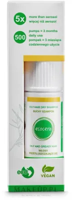 Сухой шампунь для жирных волос Ecocera Oily Hair, с тапиокой и экстрактом шалфея, 15 г