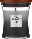 WoodWick WoodWick Hourglass Trilogy Candle Warm Woods - Ароматическая свеча Hourglass Trilogy Warm Woods, 275 г — фото 1