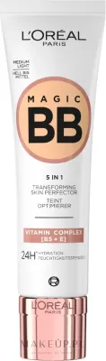BB крем для лица L'Oreal Paris C'est Magic 5in1 лёгкий, с SPF 20, 30 мл