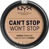 Пудровая тональная основа NYX Professional Makeup Can't Stop Won't Stop Powder Foundation, 10.7 г, оттенок Deep Espresso — фото 1