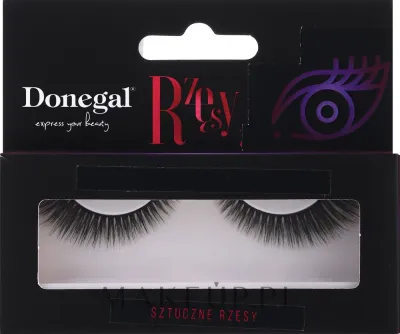 Накладные ресницы Donegal Eyelashes, модель 4473, чёрные, многоразовые, 2 шт