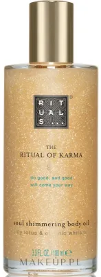 Масло для тела с сиянием Rituals The Ritual of Karma Body Shimmer Oil «Лотос и белый чай», мерцающее, 100 мл
