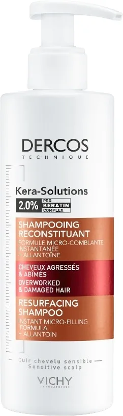 Шампунь для сухих и повреждённых волос Vichy Dercos Kera-Solutions Shampooing Reconstituant восстанавливающий структуру, 250 мл