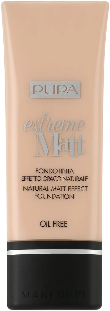 Тональный флюид Pupa Extreme Matt Fluid Foundation матирующий SPF 10, 30 мл, оттенок 001 - Light Ivory