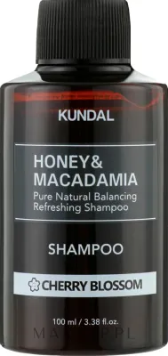 Шампунь для волос Kundal Honey and Macadamia Cherry Blossom Shampoo натуральный, балансирующий, освежающий, Цветок вишни