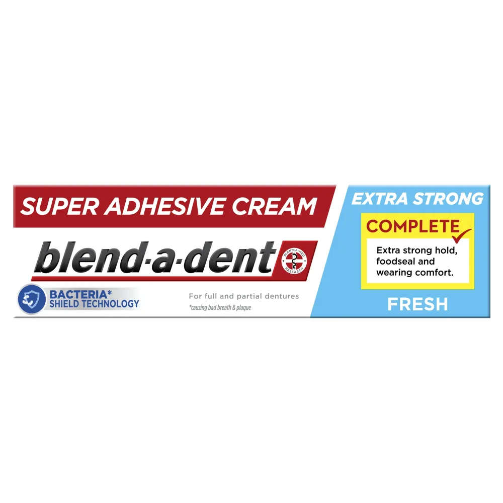 Крем для фиксации зубных протезов Blend-A-Dent Super Adhesive Cream Fresh Complete, мятный, 47 г