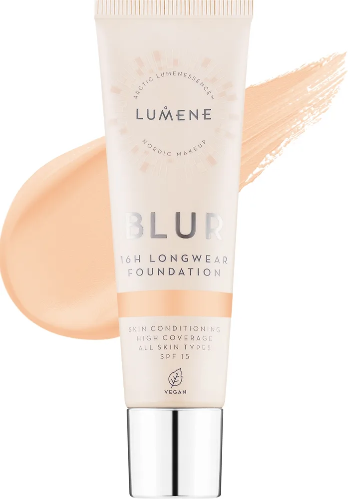Тональная основа Lumene Blur 16H Longwear стойкая SPF 15, 30 мл, оттенок 1.5 - Fair Beige
