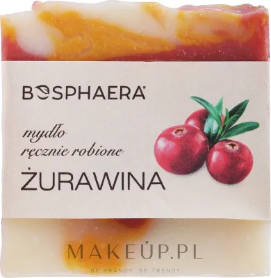 Мыло кусковое ручной работы Bosphaera Клюква, с растительными маслами, 100 г