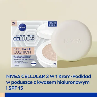 Кушон NIVEA Hyaluron Cellular Expert Finish 3in1 Care Cushion, оттенок 03